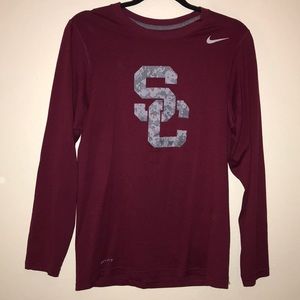 S USC Nike Dri-fit Camo Long Sleeve Top